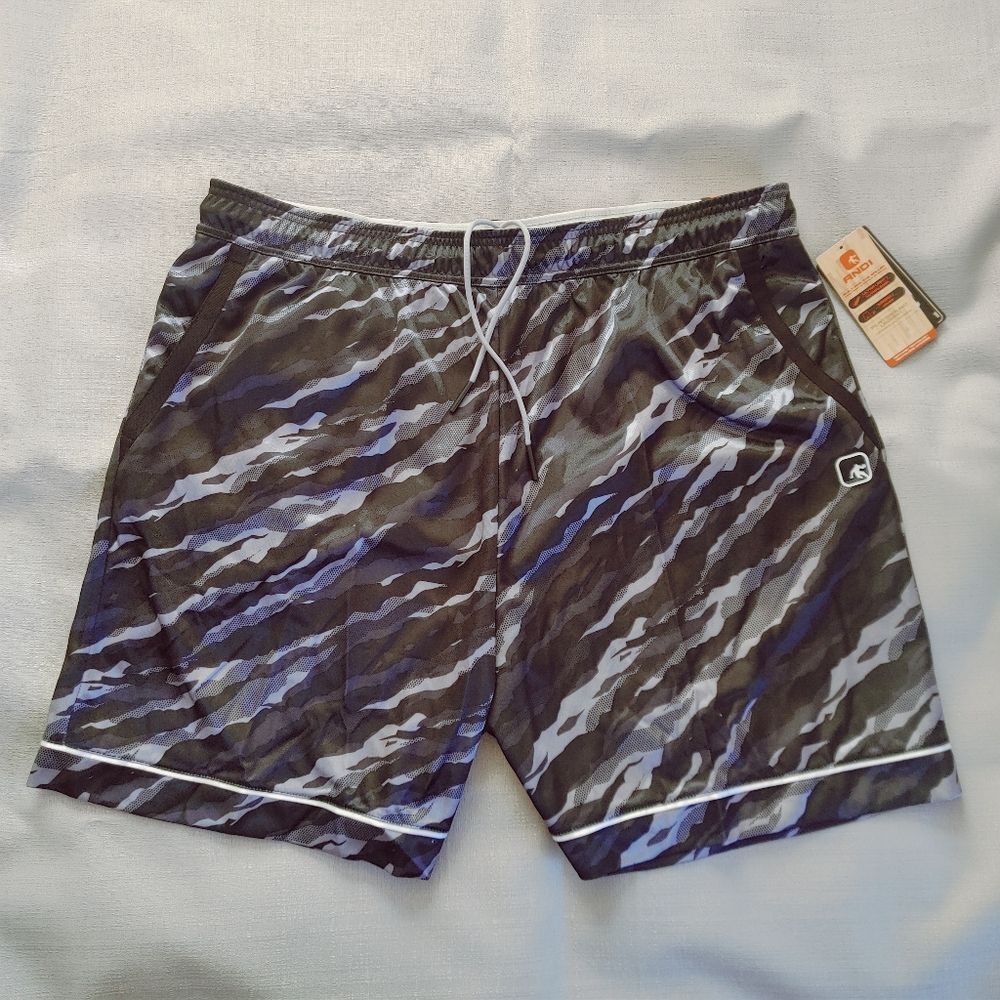 And1 Playground Legend Basketball Gym Shorts Grey/Black size 2XL